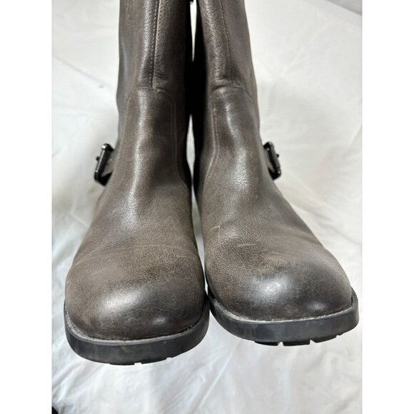 VINCE CAMUTO WEXLE GRAY LEATHER RIDING BOOTS SIZE 9.5 M - Picture 9 of 14